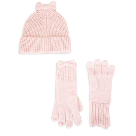 Kate Spade Bow Pink Hat and Glove Gift Set - Picture 1 of 3